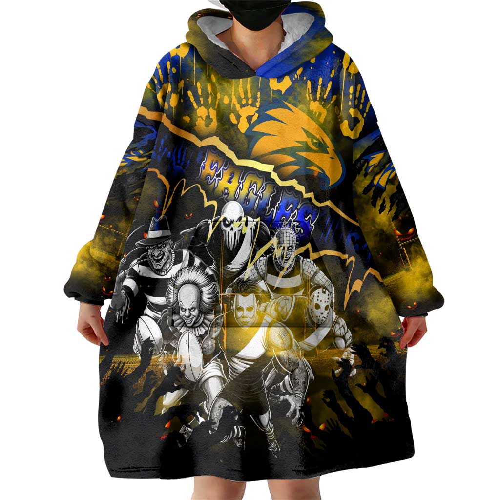 Step Into Horror Domain Eagles Football Wearable Blanket Hoodie Halloween Horror Movie Characters - Aussie Hoodie