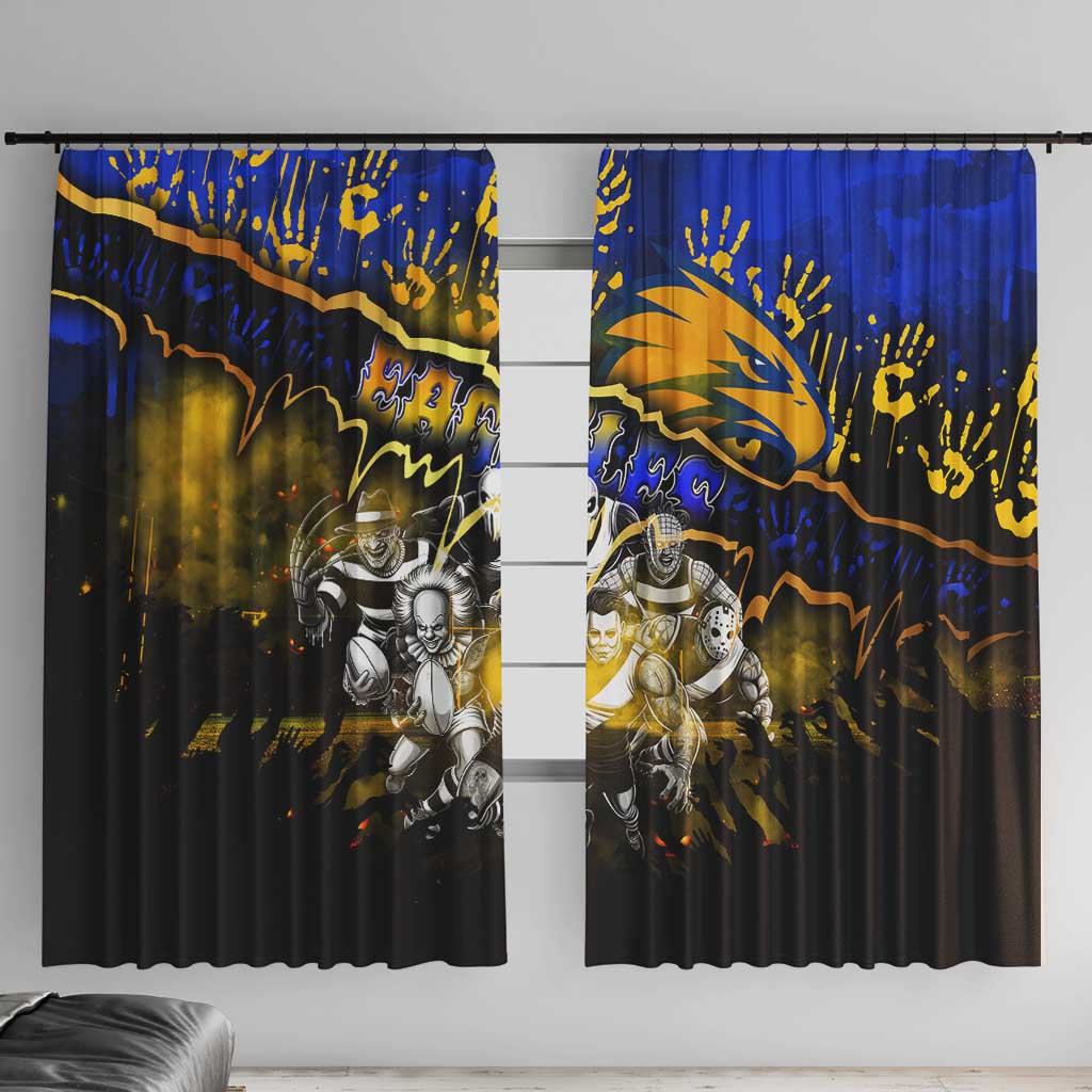 Step Into Horror Domain Eagles Football Window Curtain Halloween Horror Movie Characters - Aussie Hoodie