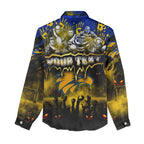 Step Into Horror Domain Eagles Football Women Casual Shirt Halloween Horror Movie Characters - Aussie Hoodie