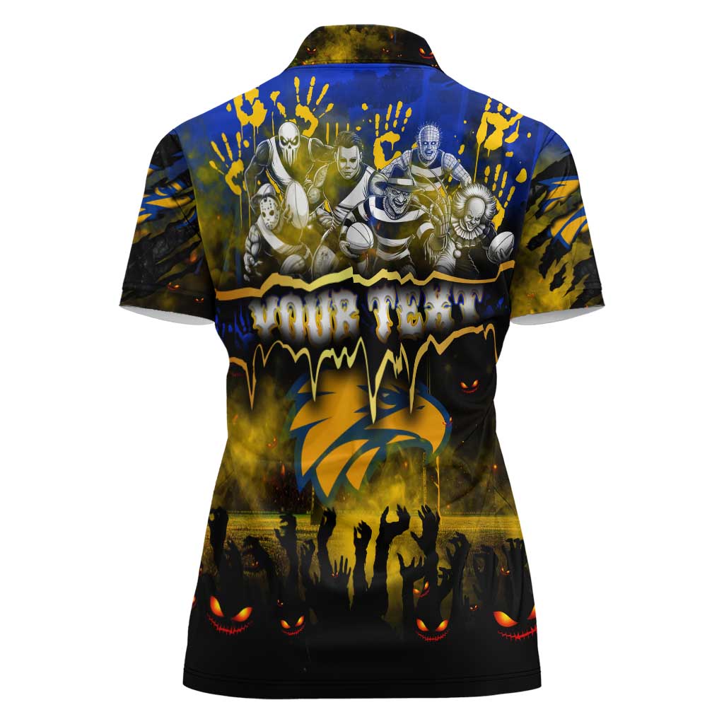Step Into Horror Domain Eagles Football Women Polo Shirt Halloween Horror Movie Characters - Aussie Hoodie