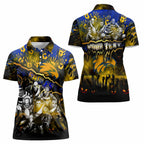 Step Into Horror Domain Eagles Football Women Polo Shirt Halloween Horror Movie Characters - Aussie Hoodie