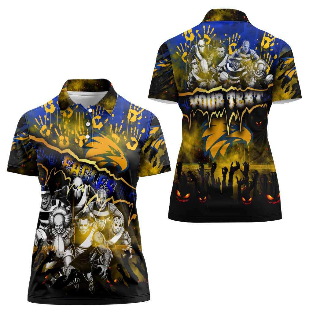 Step Into Horror Domain Eagles Football Women Polo Shirt Halloween Horror Movie Characters - Aussie Hoodie