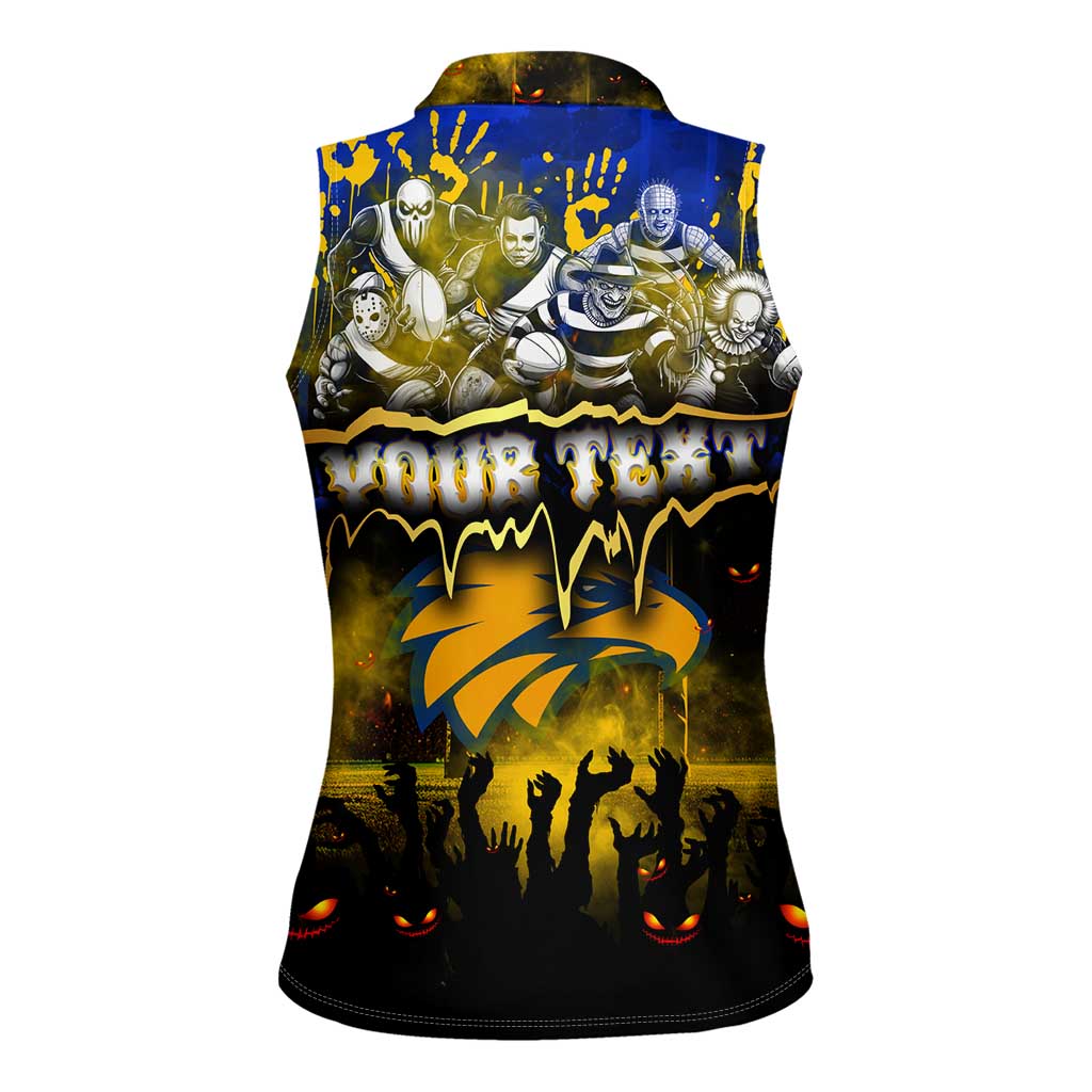 Step Into Horror Domain Eagles Football Women Sleeveless Polo Shirt Halloween Horror Movie Characters - Aussie Hoodie