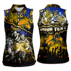Step Into Horror Domain Eagles Football Women Sleeveless Polo Shirt Halloween Horror Movie Characters - Aussie Hoodie