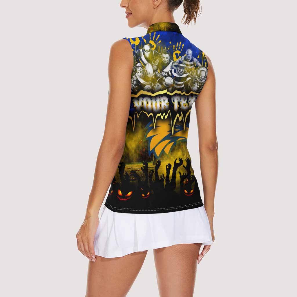 Step Into Horror Domain Eagles Football Women Sleeveless Polo Shirt Halloween Horror Movie Characters - Aussie Hoodie