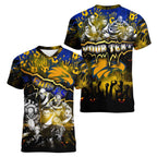 Step Into Horror Domain Eagles Football Women V-Neck T-Shirt Halloween Horror Movie Characters - Aussie Hoodie