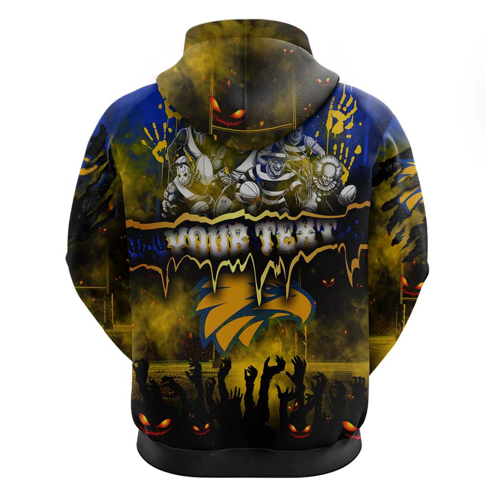 Step Into Horror Domain Eagles Football Zip Hoodie Halloween Horror Movie Characters - Aussie Hoodie
