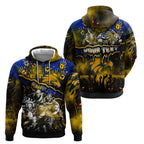 Step Into Horror Domain Eagles Football Zip Hoodie Halloween Horror Movie Characters - Aussie Hoodie