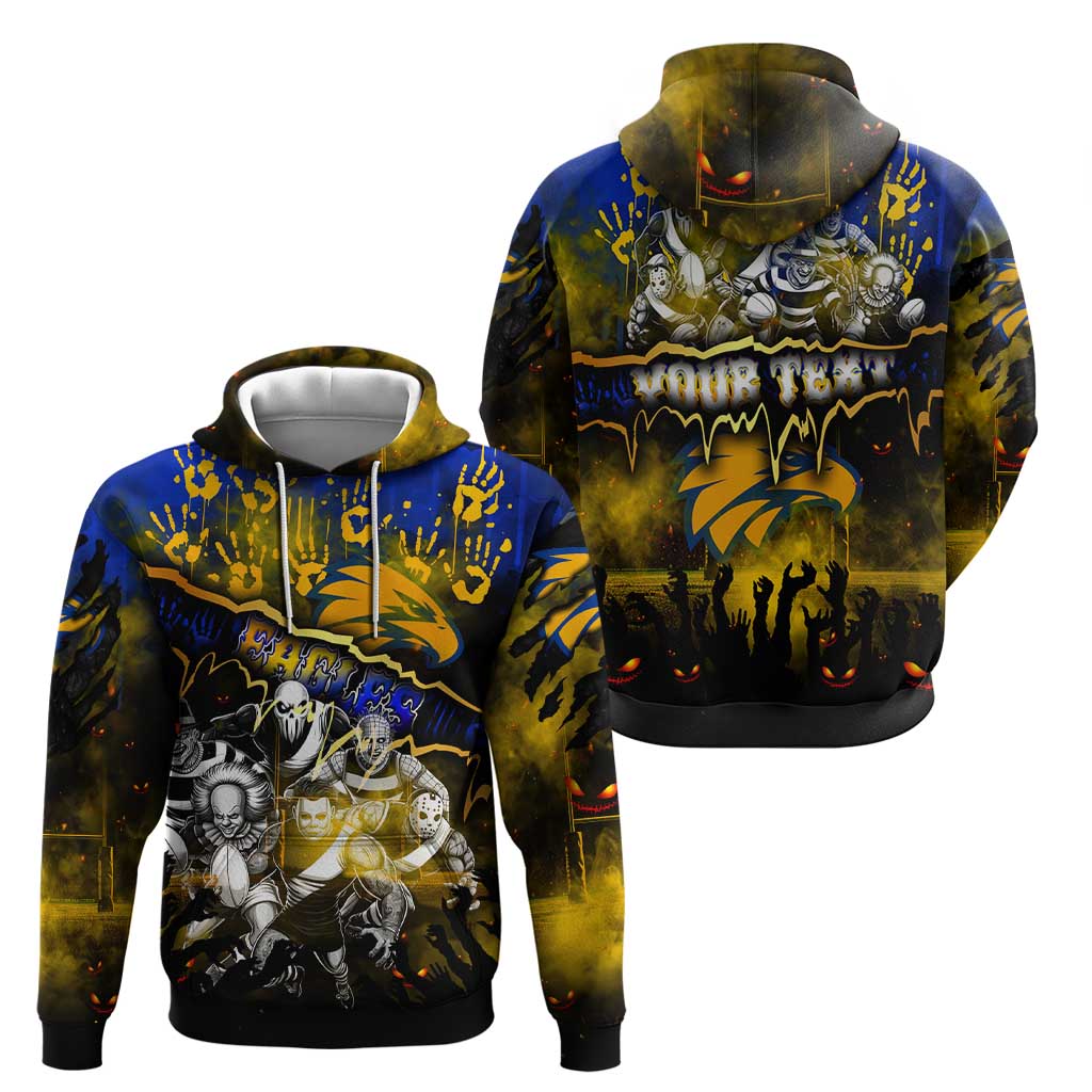 Step Into Horror Domain Eagles Football Zip Hoodie Halloween Horror Movie Characters - Aussie Hoodie