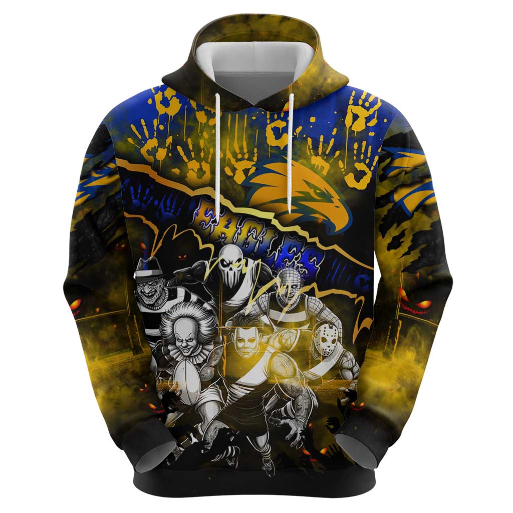 Step Into Horror Domain Eagles Football Zip Hoodie Halloween Horror Movie Characters - Aussie Hoodie