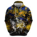 Step Into Horror Domain Eagles Football Zip Hoodie Halloween Horror Movie Characters - Aussie Hoodie