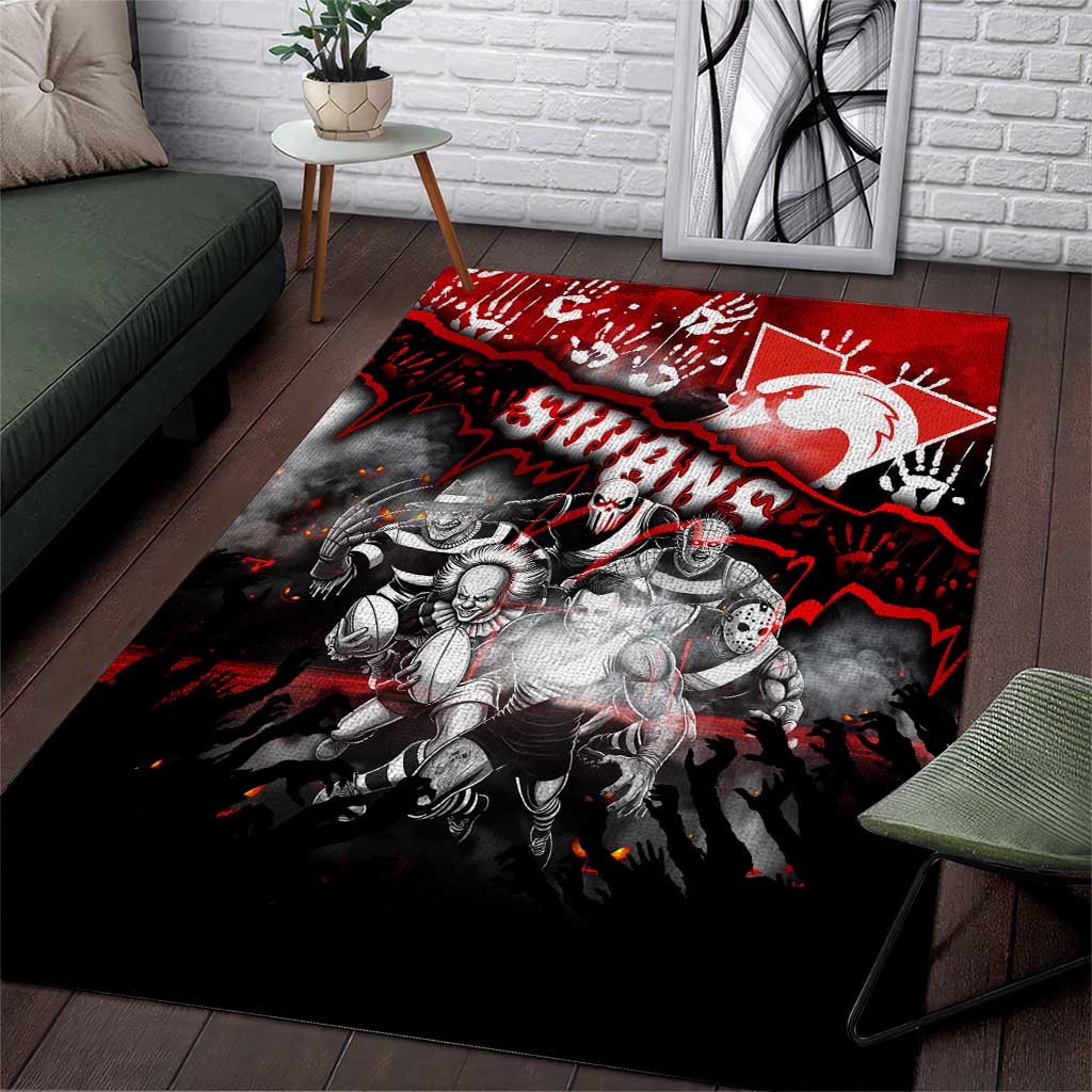 Step Into Horror Domain Swans Football Area Rug Halloween Horror Movie Characters - Aussie Hoodie