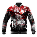 Step Into Horror Domain Swans Football Baseball Jacket Halloween Horror Movie Characters - Aussie Hoodie