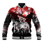 Step Into Horror Domain Swans Football Baseball Jacket Halloween Horror Movie Characters - Aussie Hoodie