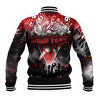 Step Into Horror Domain Swans Football Baseball Jacket Halloween Horror Movie Characters - Aussie Hoodie