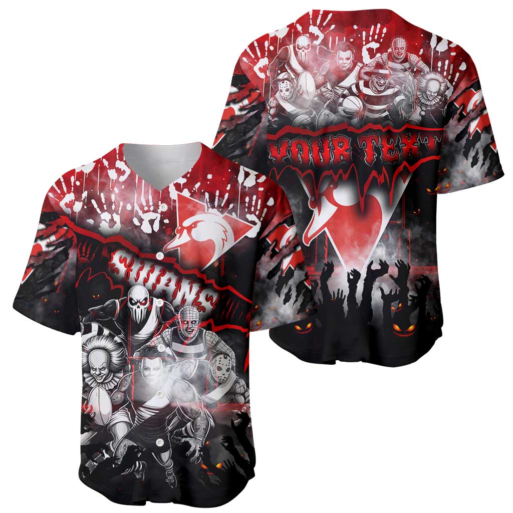 Step Into Horror Domain Swans Football Baseball Jersey Halloween Horror Movie Characters - Aussie Hoodie