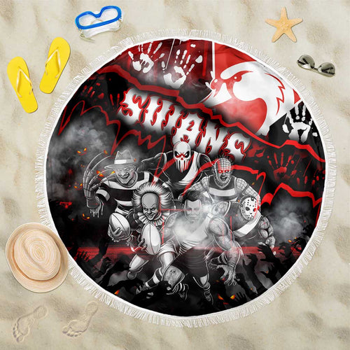 Step Into Horror Domain Swans Football Beach Blanket Halloween Horror Movie Characters - Aussie Hoodie