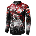 Step Into Horror Domain Swans Football Button Sweatshirt Halloween Horror Movie Characters - Aussie Hoodie