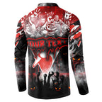 Step Into Horror Domain Swans Football Button Sweatshirt Halloween Horror Movie Characters - Aussie Hoodie