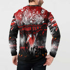 Step Into Horror Domain Swans Football Button Sweatshirt Halloween Horror Movie Characters - Aussie Hoodie