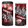 Step Into Horror Domain Swans Football 4 in 1 Can Cooler Tumbler Halloween Horror Movie Characters - Aussie Hoodie