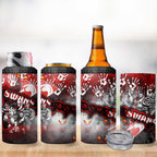 Step Into Horror Domain Swans Football 4 in 1 Can Cooler Tumbler Halloween Horror Movie Characters - Aussie Hoodie