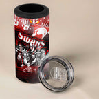 Step Into Horror Domain Swans Football 4 in 1 Can Cooler Tumbler Halloween Horror Movie Characters - Aussie Hoodie