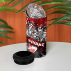 Step Into Horror Domain Swans Football 4 in 1 Can Cooler Tumbler Halloween Horror Movie Characters - Aussie Hoodie