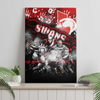 Step Into Horror Domain Swans Football Canvas Wall Art Halloween Horror Movie Characters - Aussie Hoodie