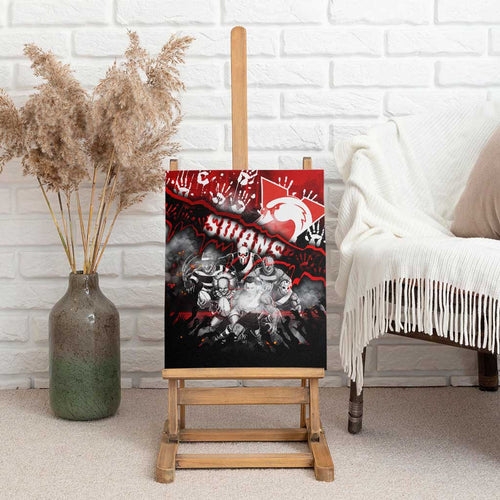 Step Into Horror Domain Swans Football Canvas Wall Art Halloween Horror Movie Characters - Aussie Hoodie