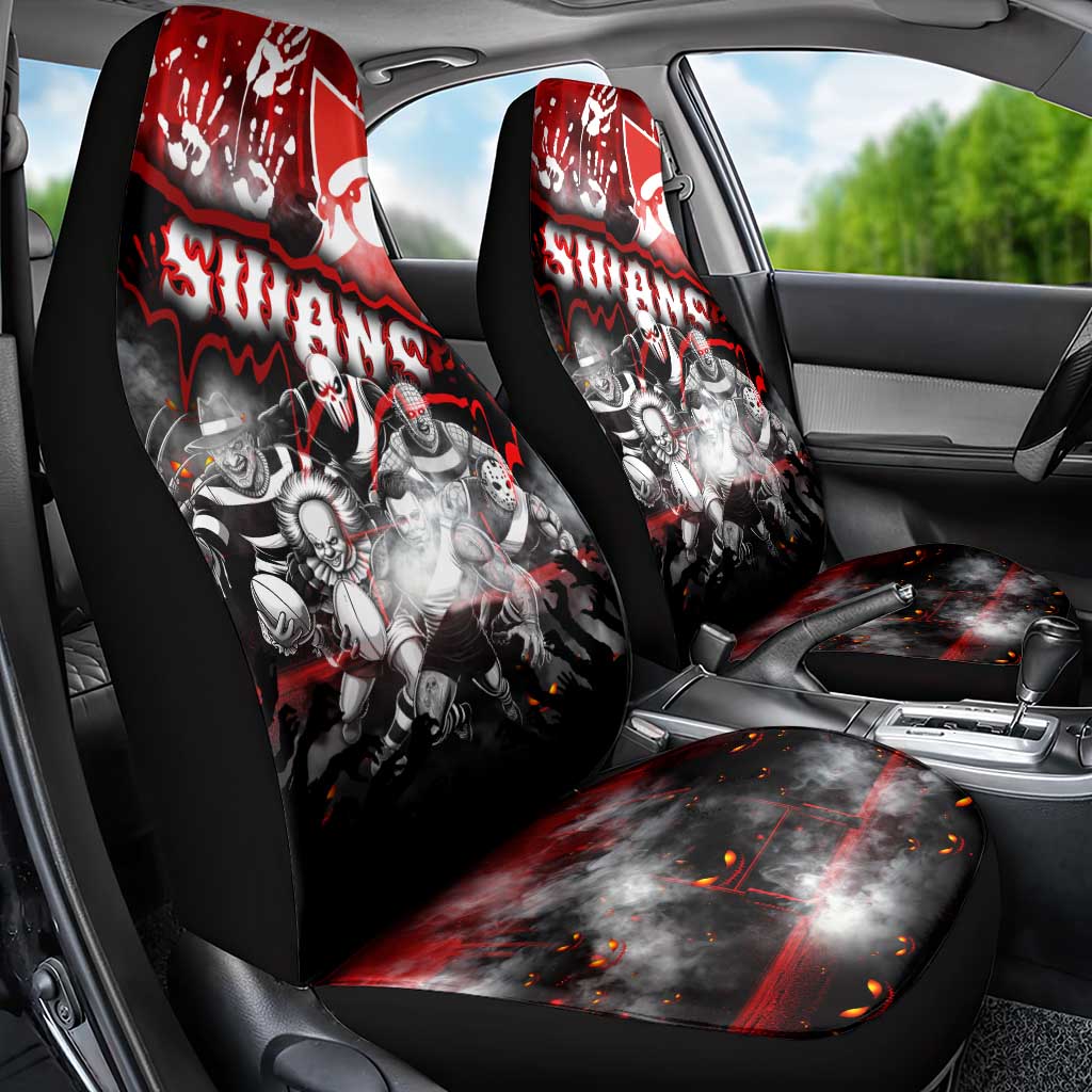 Step Into Horror Domain Swans Football Car Seat Cover Halloween Horror Movie Characters - Aussie Hoodie
