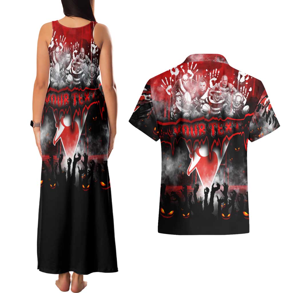Step Into Horror Domain Swans Football Couples Matching Tank Maxi Dress and Hawaiian Shirt Halloween Horror Movie Characters - Aussie Hoodie