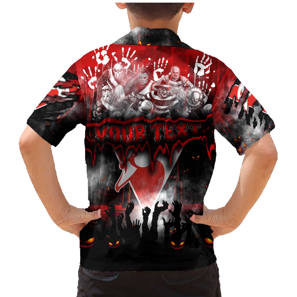 Step Into Horror Domain Swans Football Family Matching Mermaid Dress and Hawaiian Shirt Halloween Horror Movie Characters - Aussie Hoodie