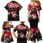 Step Into Horror Domain Swans Football Family Matching Mermaid Dress and Hawaiian Shirt Halloween Horror Movie Characters - Aussie Hoodie