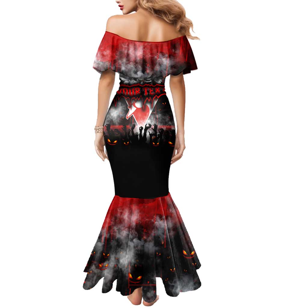 Step Into Horror Domain Swans Football Family Matching Mermaid Dress and Hawaiian Shirt Halloween Horror Movie Characters - Aussie Hoodie