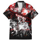 Step Into Horror Domain Swans Football Family Matching Off Shoulder Maxi Dress and Hawaiian Shirt Halloween Horror Movie Characters - Aussie Hoodie