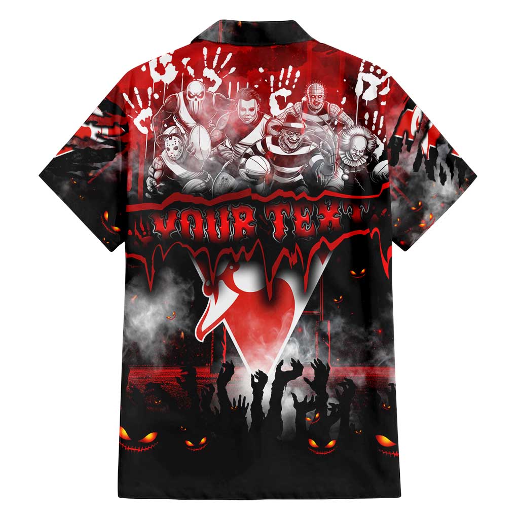 Step Into Horror Domain Swans Football Family Matching Off Shoulder Short Dress and Hawaiian Shirt Halloween Horror Movie Characters - Aussie Hoodie