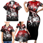 Step Into Horror Domain Swans Football Family Matching Short Sleeve Bodycon Dress and Hawaiian Shirt Halloween Horror Movie Characters - Aussie Hoodie