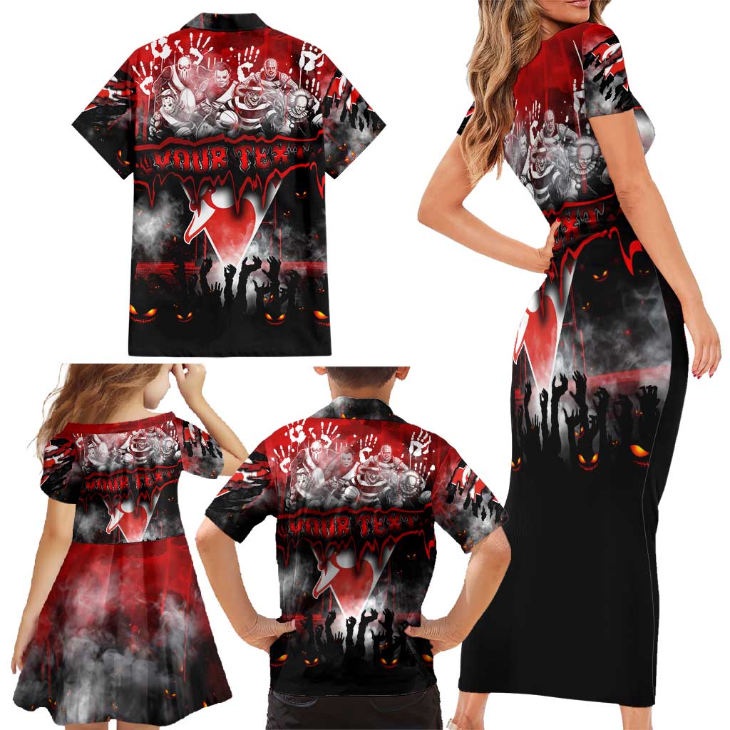 Step Into Horror Domain Swans Football Family Matching Short Sleeve Bodycon Dress and Hawaiian Shirt Halloween Horror Movie Characters - Aussie Hoodie