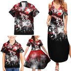 Step Into Horror Domain Swans Football Family Matching Summer Maxi Dress and Hawaiian Shirt Halloween Horror Movie Characters - Aussie Hoodie