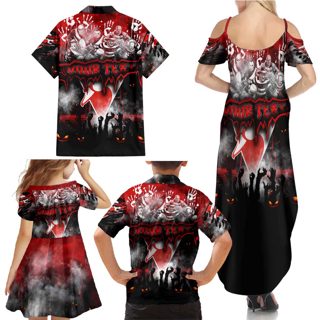 Step Into Horror Domain Swans Football Family Matching Summer Maxi Dress and Hawaiian Shirt Halloween Horror Movie Characters - Aussie Hoodie