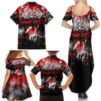 Step Into Horror Domain Swans Football Family Matching Summer Maxi Dress and Hawaiian Shirt Halloween Horror Movie Characters - Aussie Hoodie