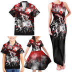Step Into Horror Domain Swans Football Family Matching Tank Maxi Dress and Hawaiian Shirt Halloween Horror Movie Characters - Aussie Hoodie