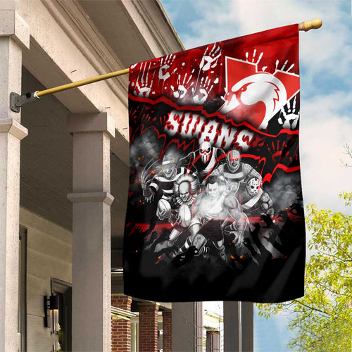 Step Into Horror Domain Swans Football Garden Flag Halloween Horror Movie Characters - Aussie Hoodie