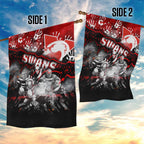 Step Into Horror Domain Swans Football Garden Flag Halloween Horror Movie Characters - Aussie Hoodie