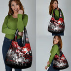 Step Into Horror Domain Swans Football Grocery Bag Halloween Horror Movie Characters - Aussie Hoodie