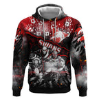 Step Into Horror Domain Swans Football Hoodie Halloween Horror Movie Characters - Aussie Hoodie