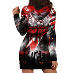 Step Into Horror Domain Swans Football Hoodie Dress Halloween Horror Movie Characters - Aussie Hoodie