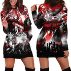 Step Into Horror Domain Swans Football Hoodie Dress Halloween Horror Movie Characters - Aussie Hoodie