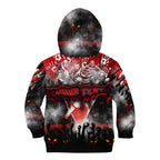 Step Into Horror Domain Swans Football Kid Hoodie Halloween Horror Movie Characters - Aussie Hoodie